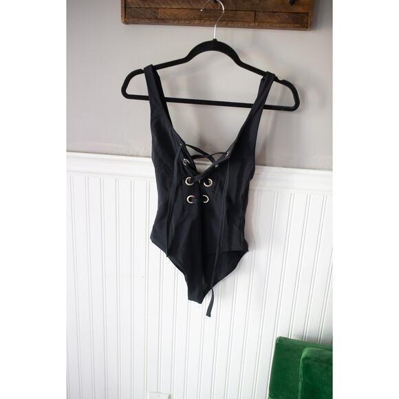 Mara Hoffman Desa Lace-Up One-Piece Swimsuit XS NEW - Picture 3 of 5